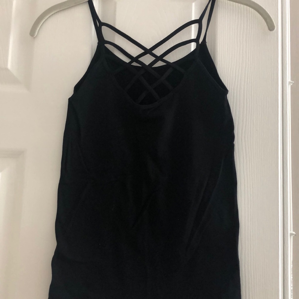 Black design at top cami
